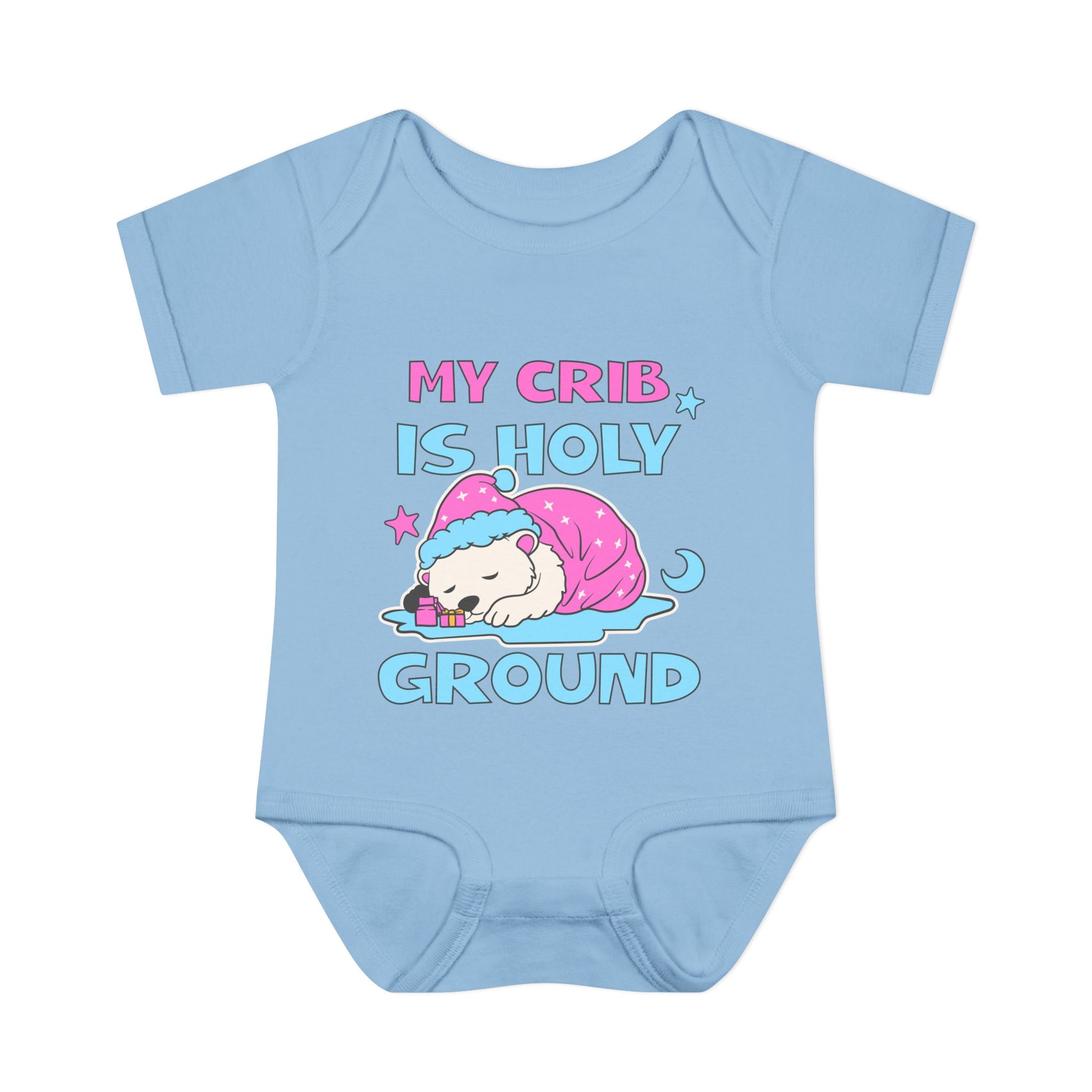 Infant Bodysuit - 'My Crib Is Holy Ground' Cute Newborn Apparel, Baby Shower Gift, Christmas Easter Outfit, 100% Cotton Onesie