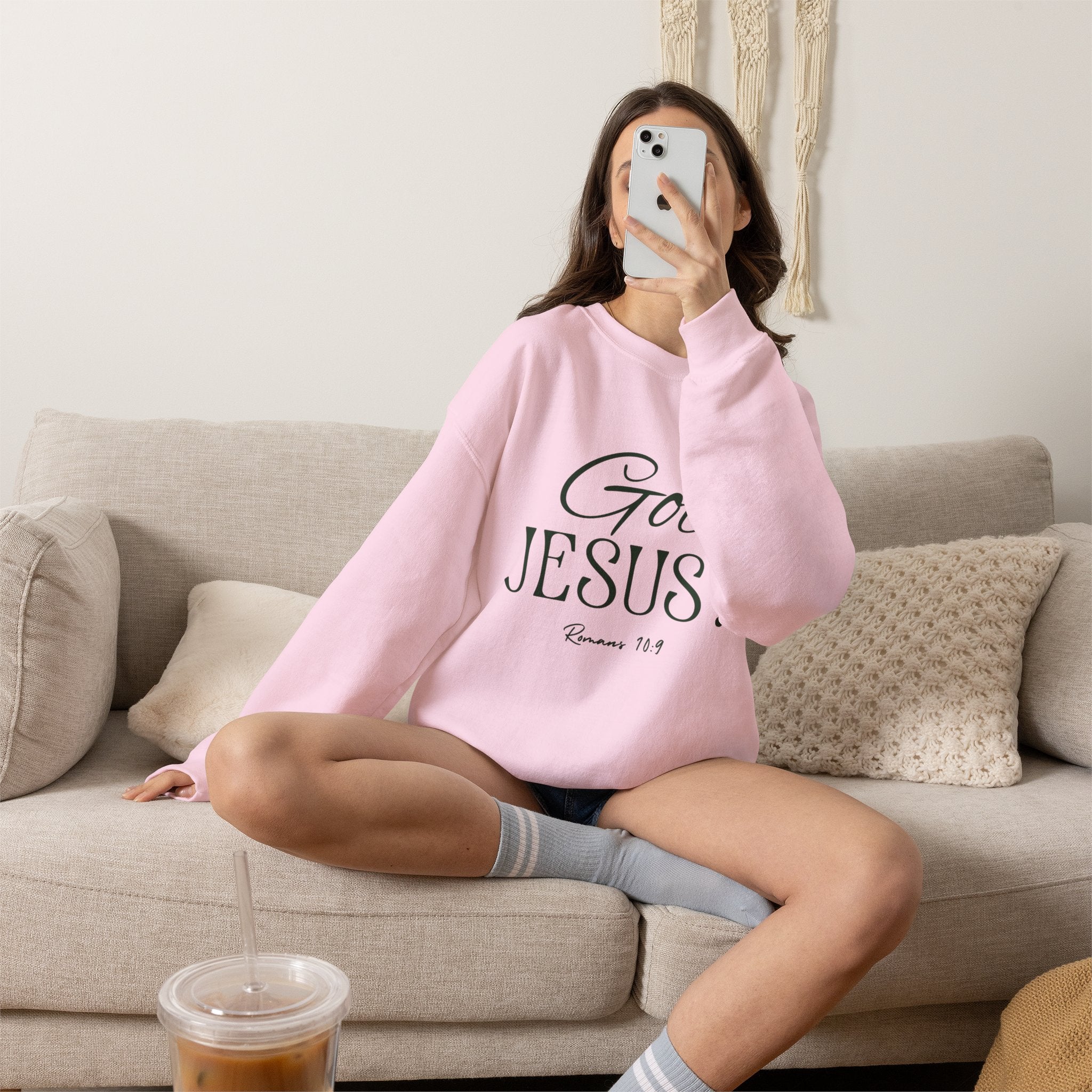 Got Jesus? Crewneck Sweatshirt — Christian Scripture Romans 1:9 Faith Pullover
