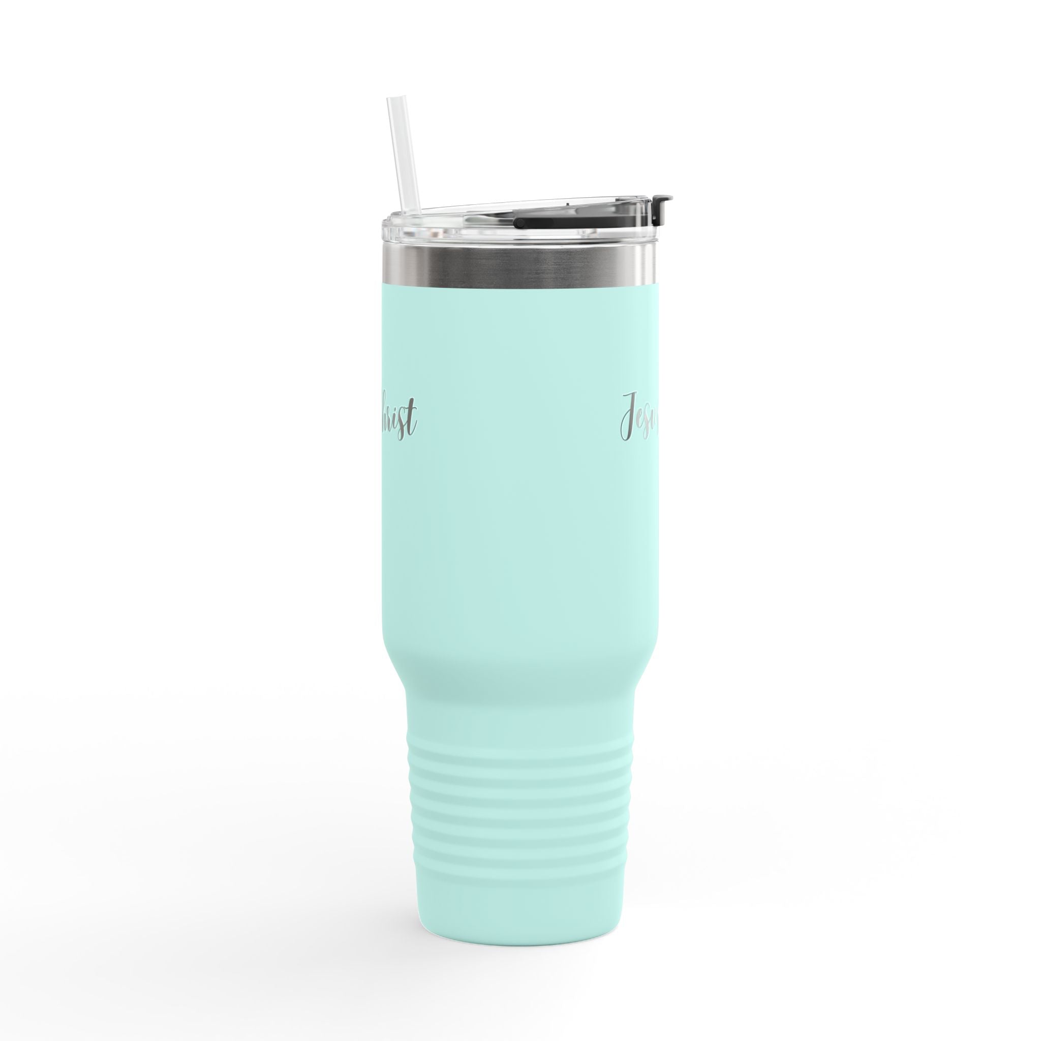Jesus Christ Cross Minimalist Insulated Travel Mug, 40oz - Stainless Steel, Double-Wall, 8 Color Options, BPA Free, Christian Gift