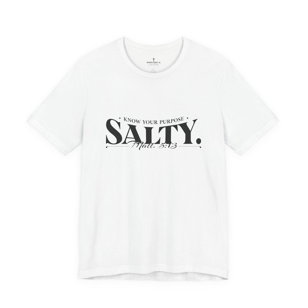 Salty - Matthew 5 Verse 13 Men Tshirt | Christian Apparel Faith Tee | Bible Verse Shirt Gift for Men
