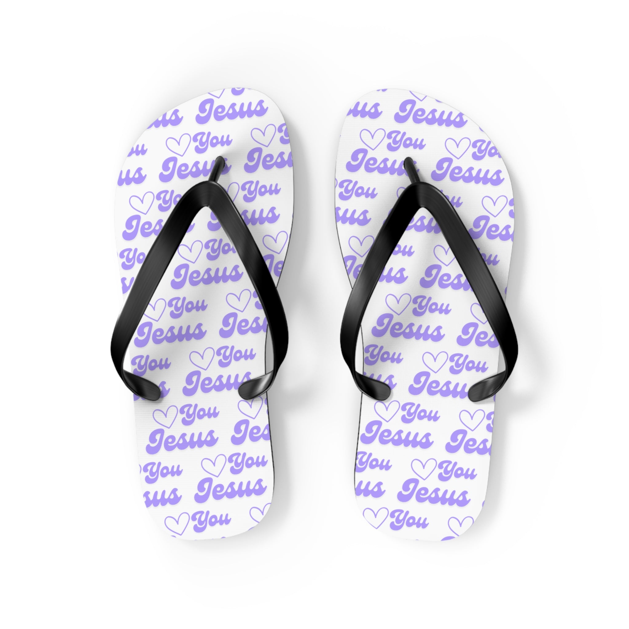 Women's Sandals, Love You Jesus Flip Flops for Summer Beach Days, Comfortable Lightweight Design, Slip-Resistant, Perfect for Casual