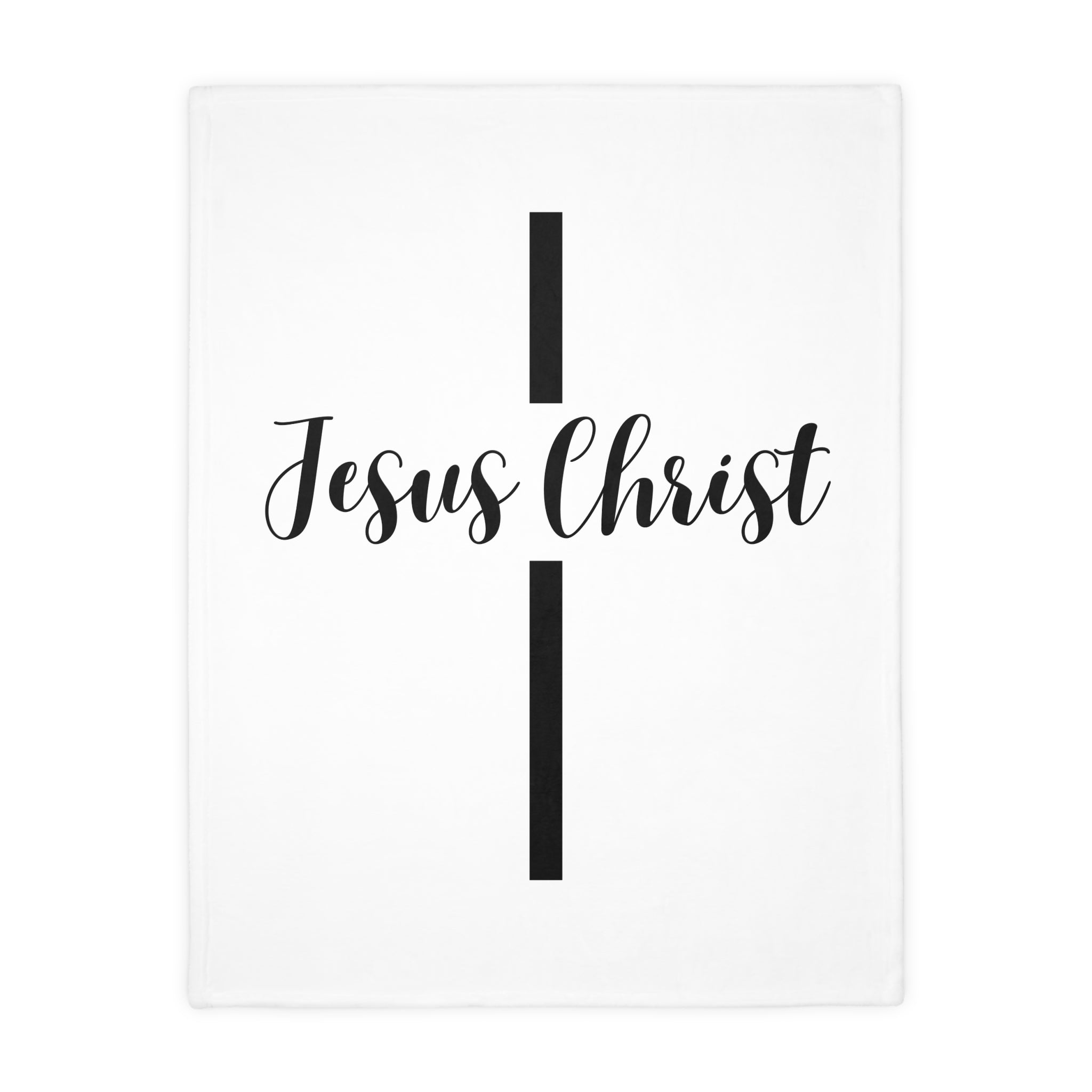Jesus Christ Cross Velveteen Blanket