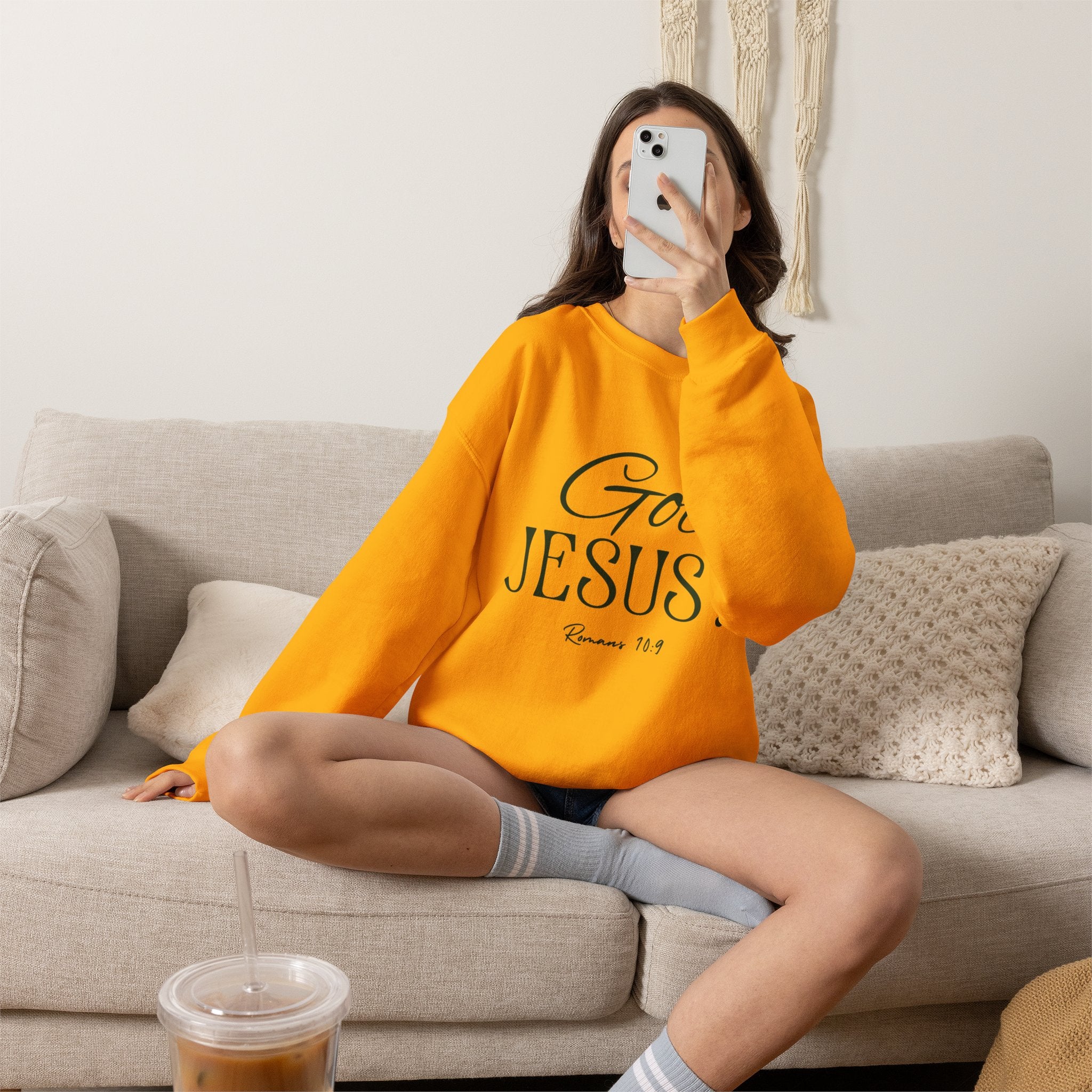 Got Jesus? Crewneck Sweatshirt — Christian Scripture Romans 1:9 Faith Pullover