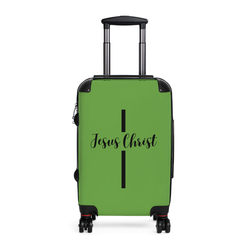 Faith-Inspired Suitcase, Durable Travel Gear, Jesus Christ Cross Design, Stylish & Secure Luggage, Religious Travel Bag, Christian Travel