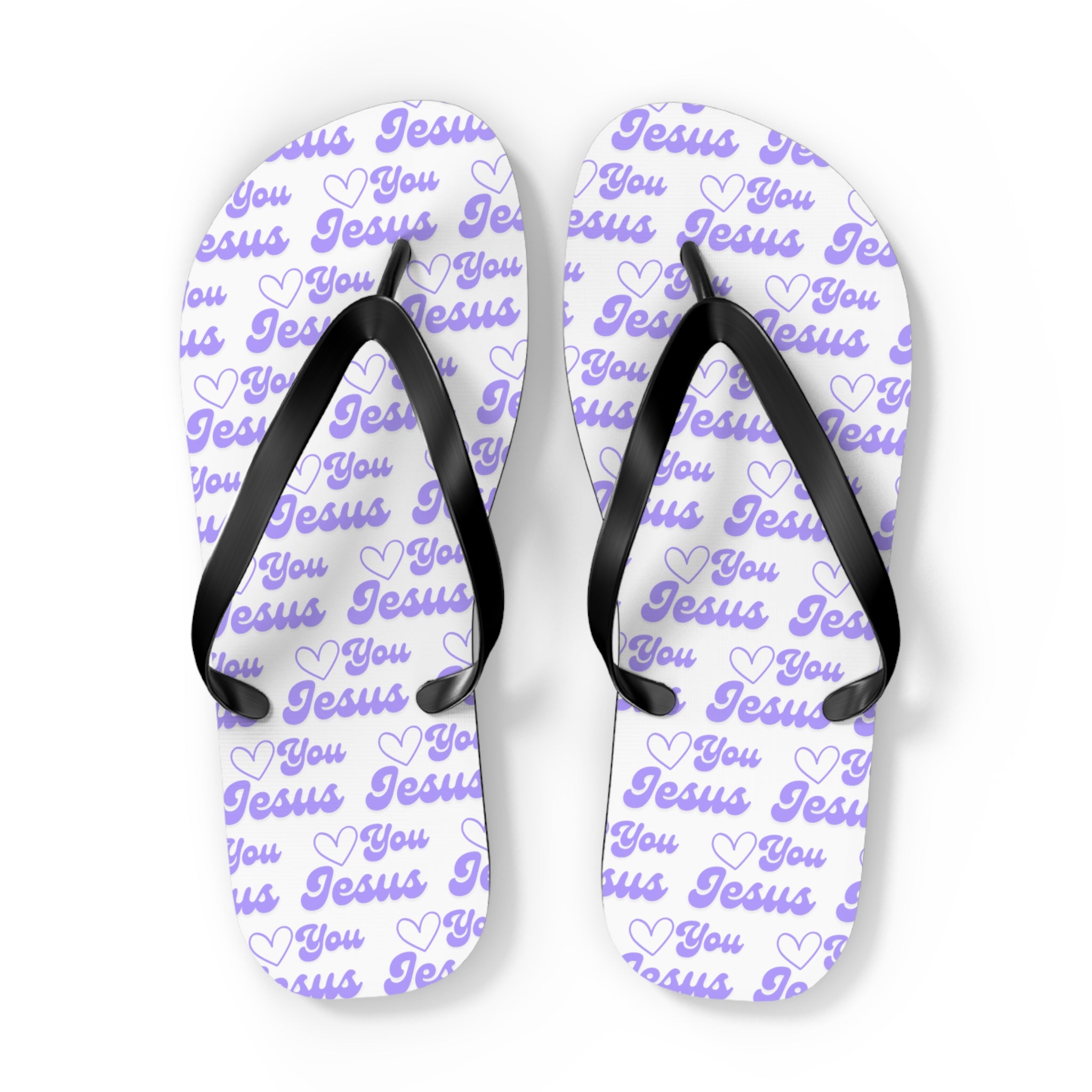 Women's Sandals, Love You Jesus Flip Flops for Summer Beach Days, Comfortable Lightweight Design, Slip-Resistant, Perfect for Casual