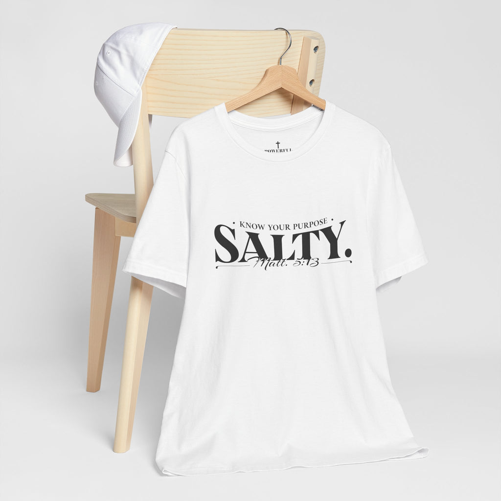 Salty - Matthew 5 Verse 13 Men Tshirt | Christian Apparel Faith Tee | Bible Verse Shirt Gift for Men