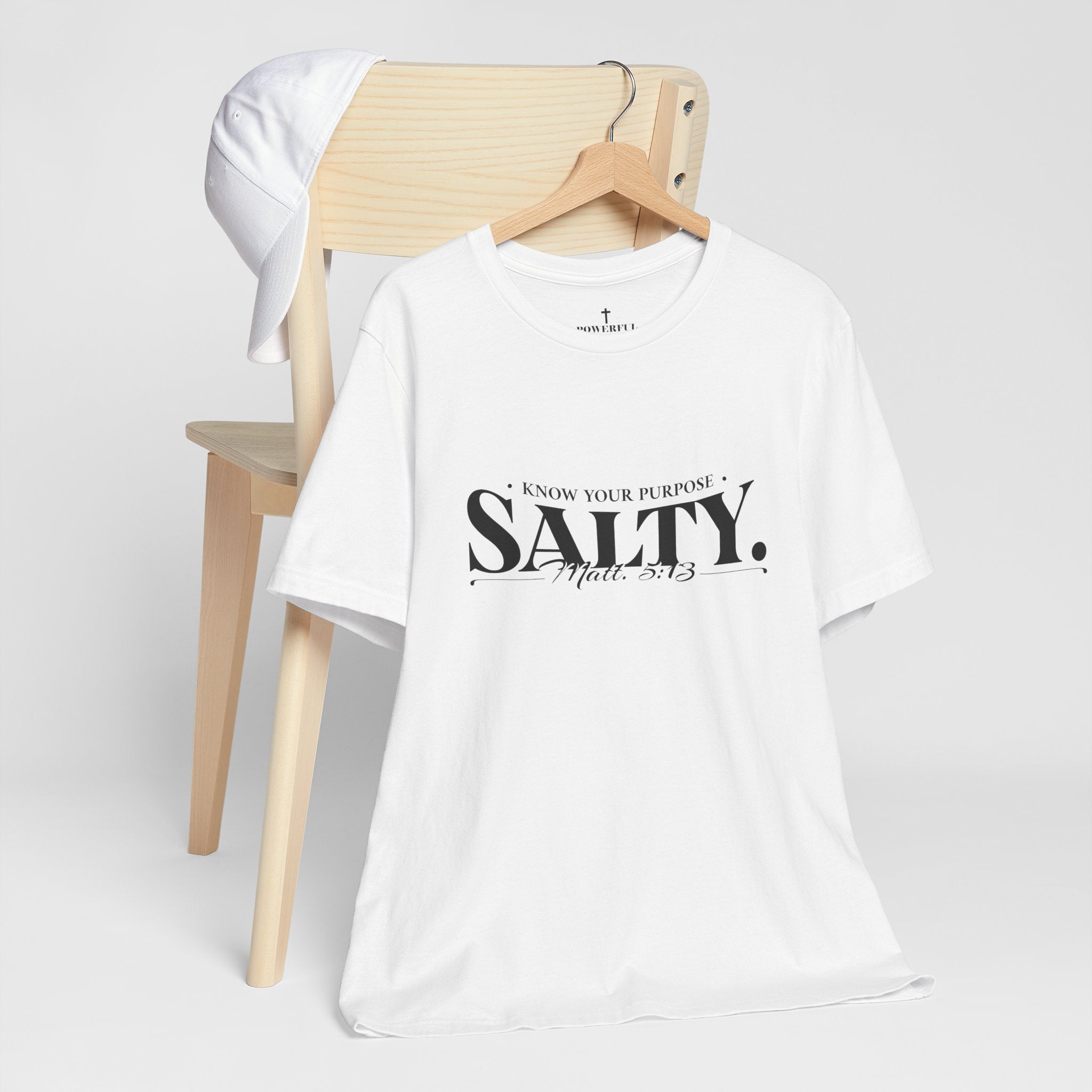 Salty - Matthew 5 Verse 13 Men Tshirt | Christian Apparel Faith Tee | Bible Verse Shirt Gift for Men