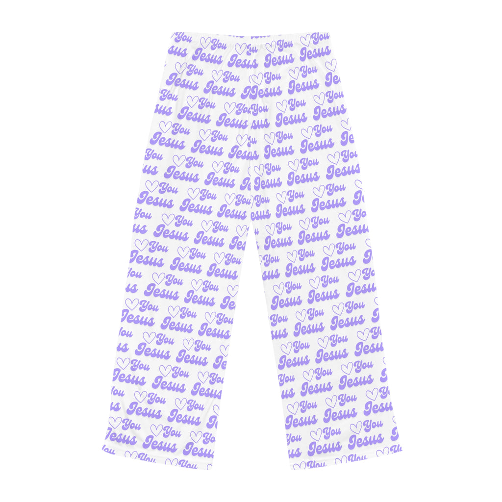 Love You Jesus Women's Pajama Pants, Cozy Faithful Lounge Sleepwear, Christmas Gift, Inspirational Loungewear, Comfortable Christian Apparel