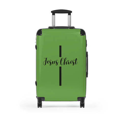 Faith-Inspired Suitcase, Durable Travel Gear, Jesus Christ Cross Design, Stylish & Secure Luggage, Religious Travel Bag, Christian Travel