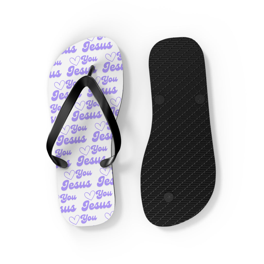 Women's Sandals, Love You Jesus Flip Flops for Summer Beach Days, Comfortable Lightweight Design, Slip-Resistant, Perfect for Casual