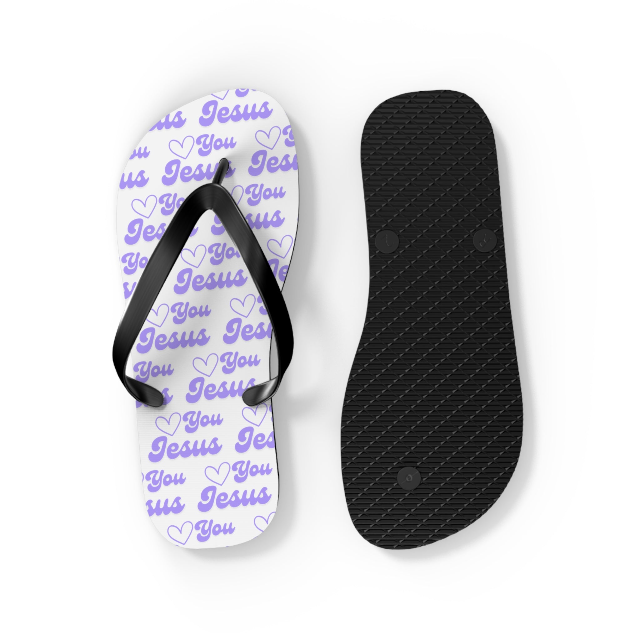 Women's Sandals, Love You Jesus Flip Flops for Summer Beach Days, Comfortable Lightweight Design, Slip-Resistant, Perfect for Casual
