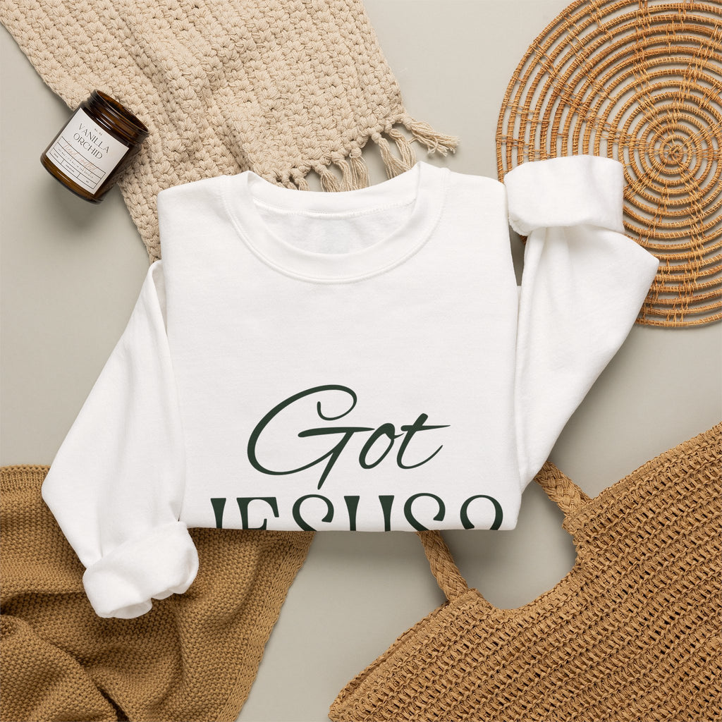 Got Jesus? Crewneck Sweatshirt — Christian Scripture Romans 1:9 Faith Pullover