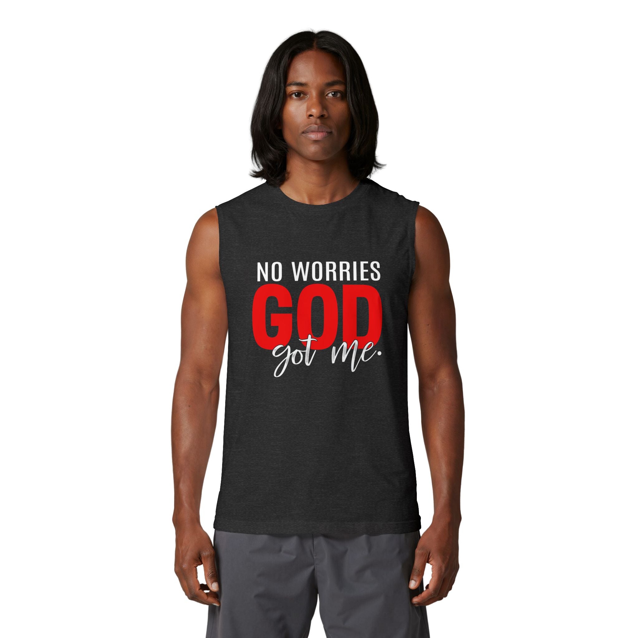 God Got Me Muscle Tank — No Worries Christian Workout Tank