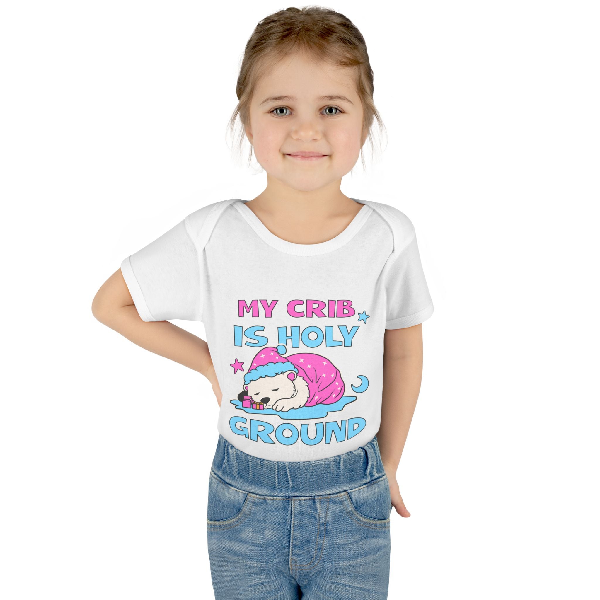 Infant Bodysuit - 'My Crib Is Holy Ground' Cute Newborn Apparel, Baby Shower Gift, Christmas Easter Outfit, 100% Cotton Onesie