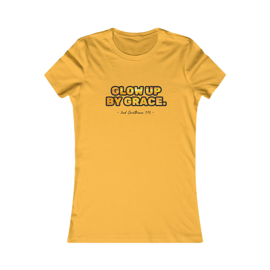 'Glow Up By Grace' Women's Tee — Inspirational Christian Graphic Shirt