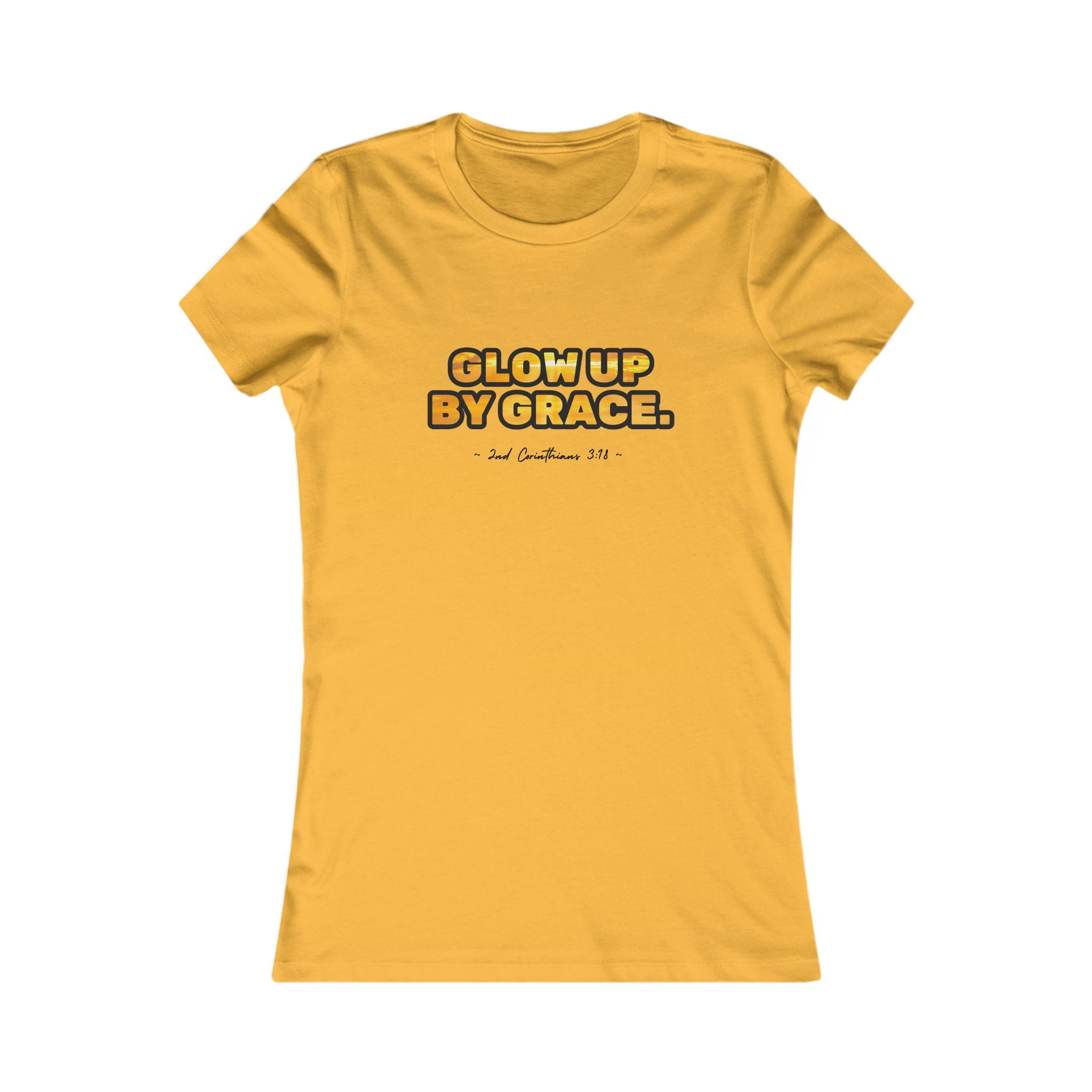 'Glow Up By Grace' Women's Tee — Inspirational Christian Graphic Shirt
