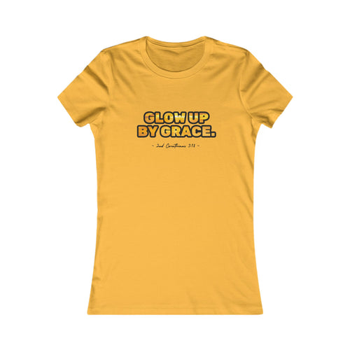 'Glow Up By Grace' Women's Tee — Inspirational Christian Graphic Shirt