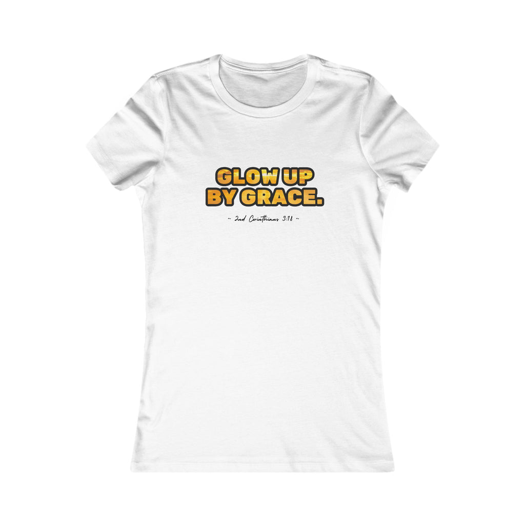 'Glow Up By Grace' Women's Tee — Inspirational Christian Graphic Shirt