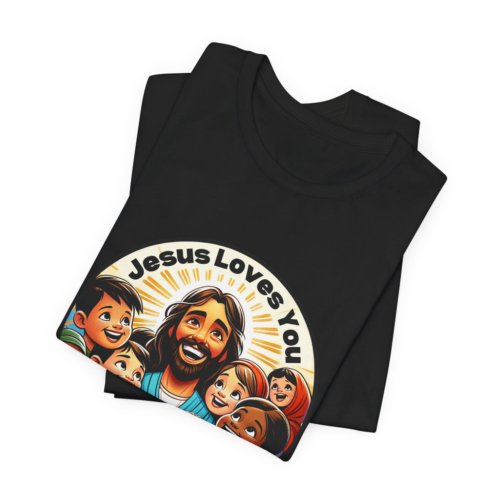 Men's Missionary Colorful 'Jesus Loves You' T-Shirt - Christian Apparel, Religious Tee, Graphic Shirt, Inspirational Clothing, Unisex Graphic Tee,