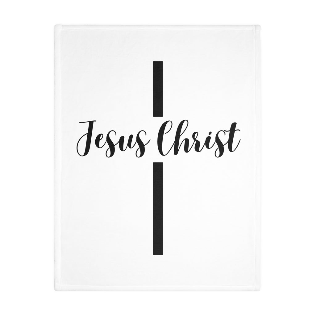 Jesus Christ Cross Velveteen Blanket