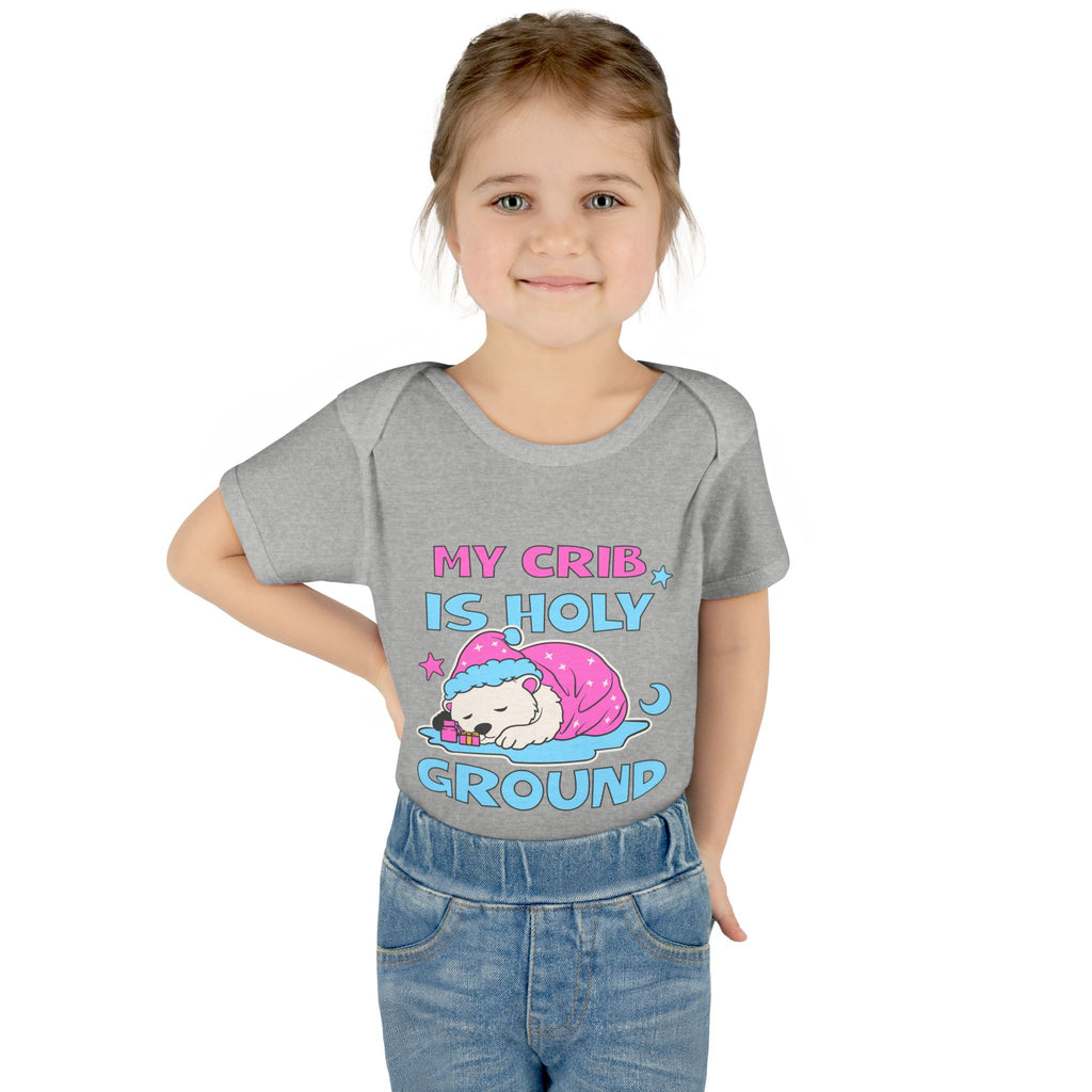 Infant Bodysuit - 'My Crib Is Holy Ground' Cute Newborn Apparel, Baby Shower Gift, Christmas Easter Outfit, 100% Cotton Onesie