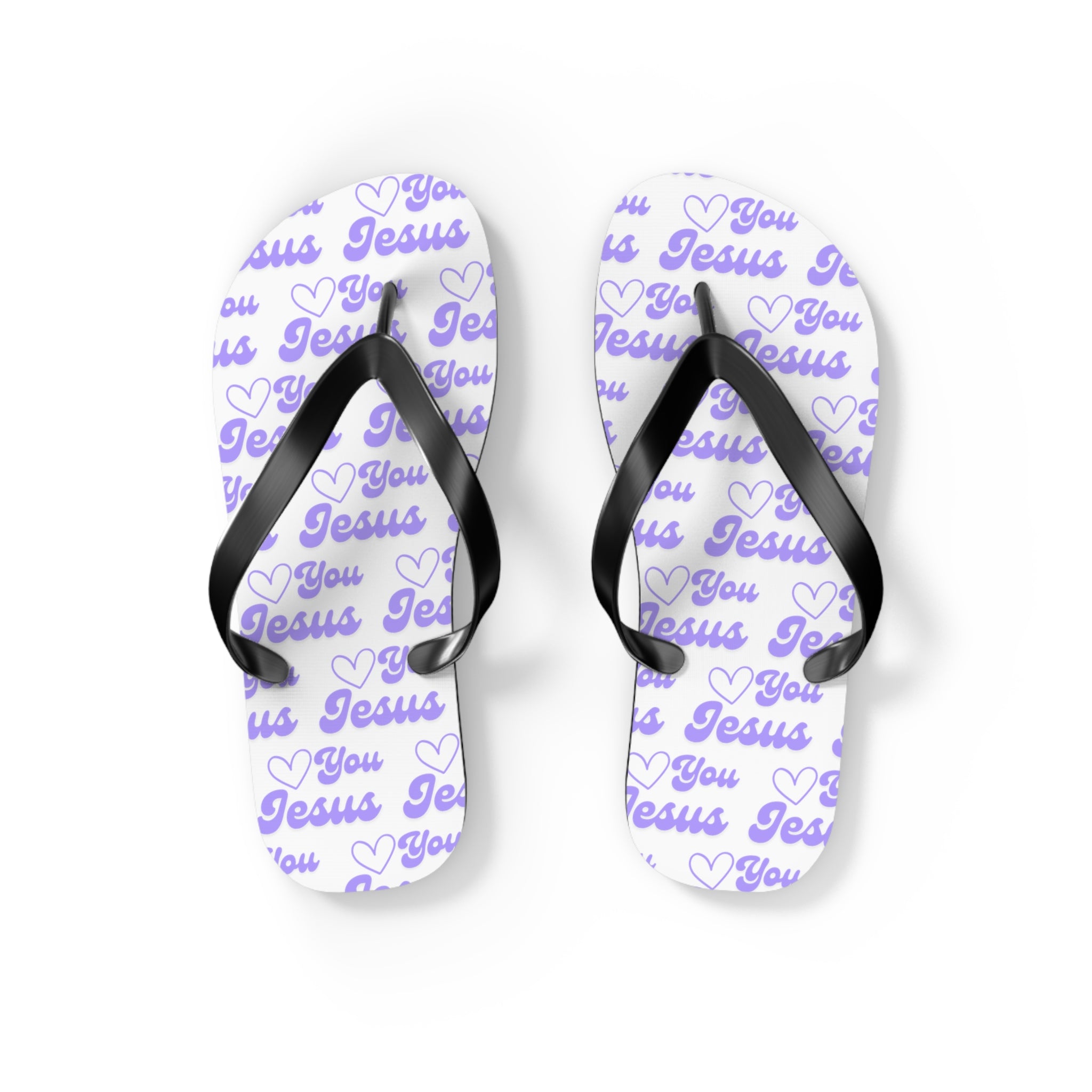 Women's Sandals, Love You Jesus Flip Flops for Summer Beach Days, Comfortable Lightweight Design, Slip-Resistant, Perfect for Casual