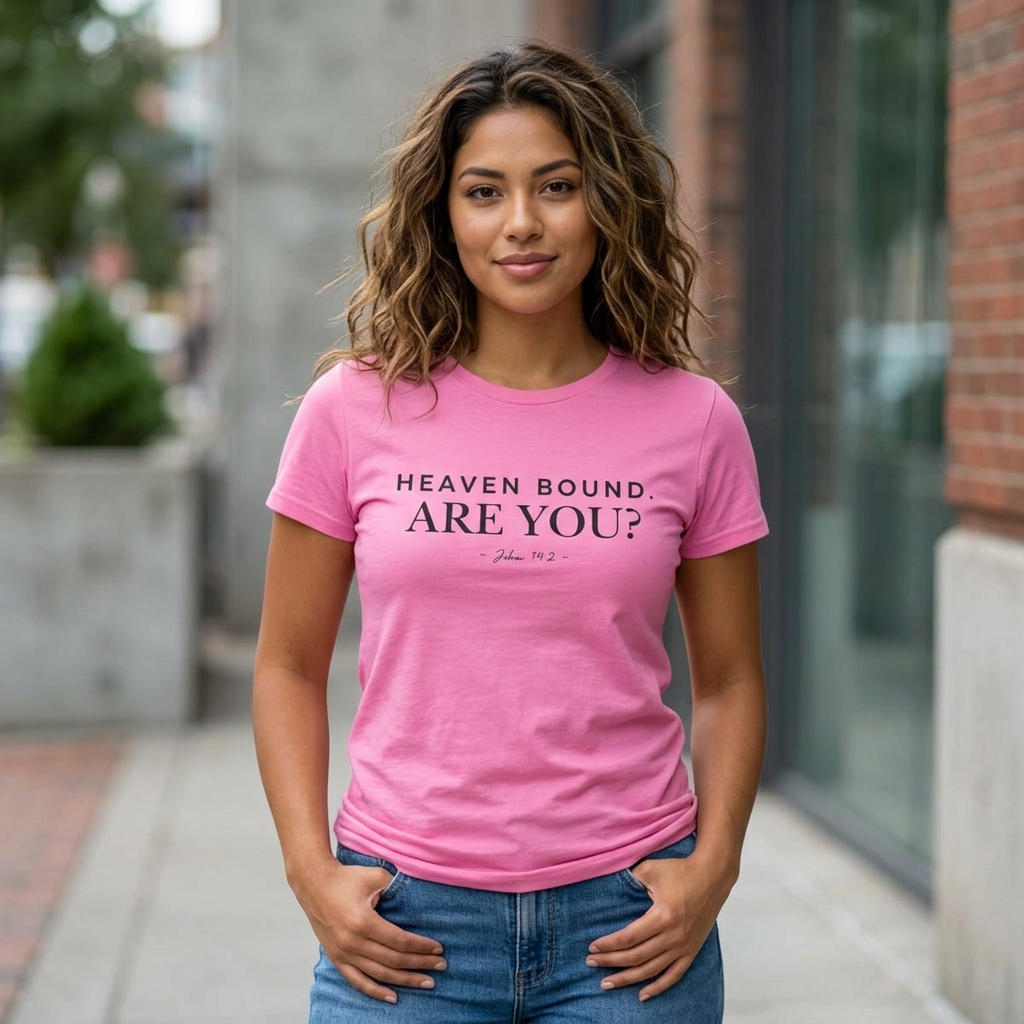 Women's Tee — "Heaven Bound Are You?" Inspirational Christian Shirt