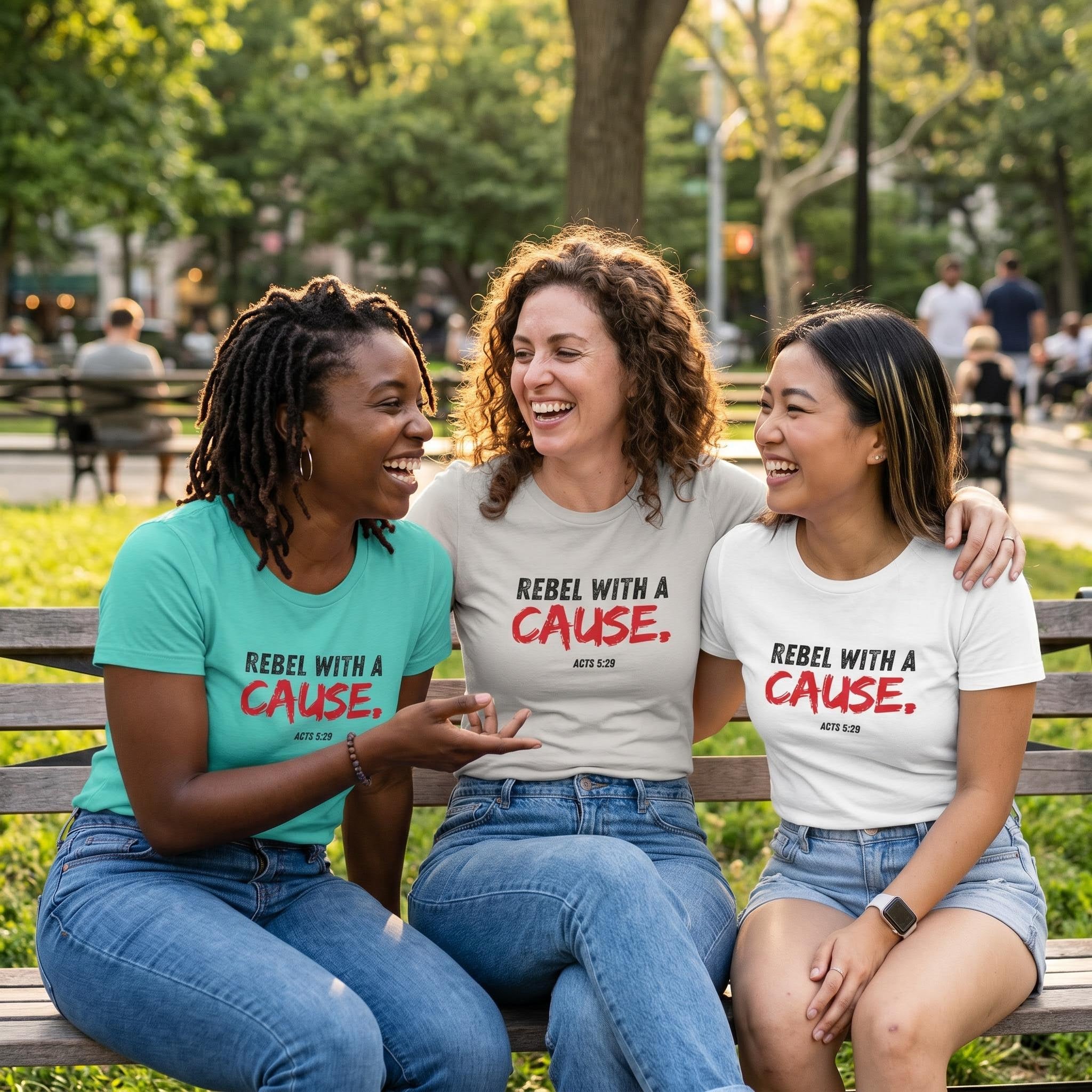 Rebel With a Cause Women's Tee - Christian Faith Graphic Shirt