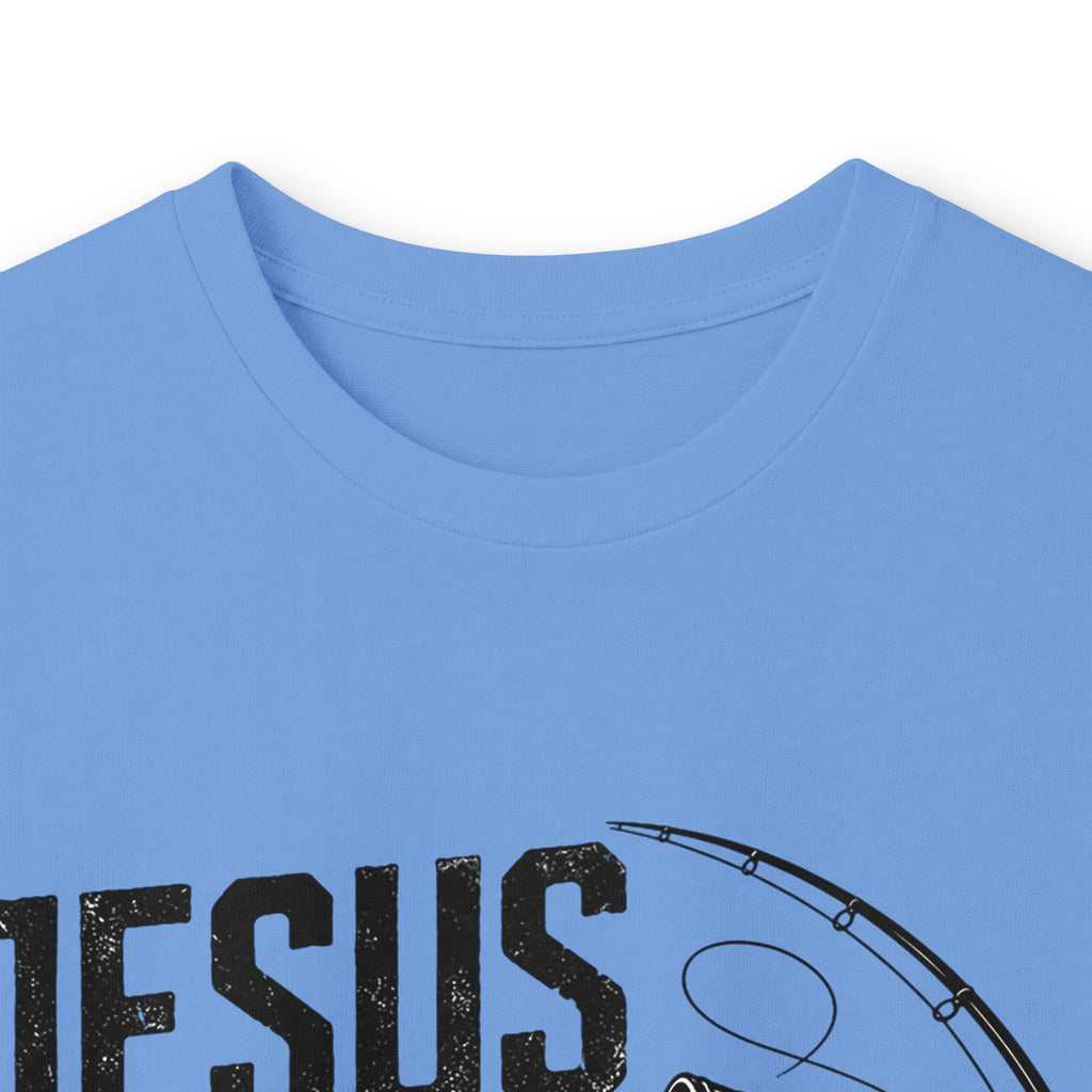 Jesus Made Me a Fisher Long Sleeve Tee — Mark 1:17 Christian Fishing Shirt