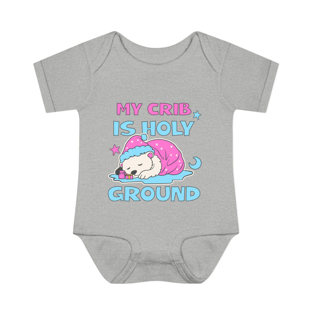 Infant Bodysuit - 'My Crib Is Holy Ground' Cute Newborn Apparel, Baby Shower Gift, Christmas Easter Outfit, 100% Cotton Onesie