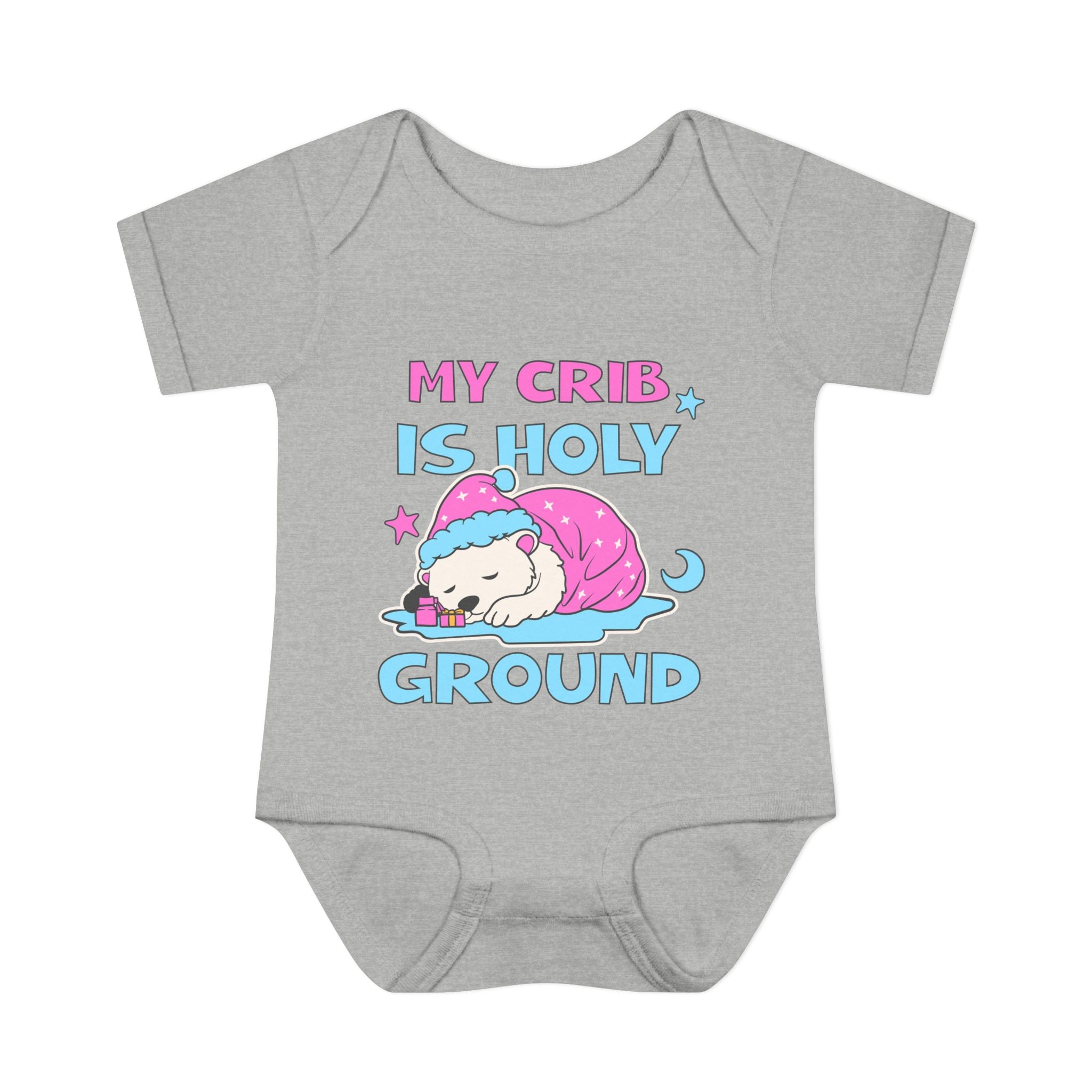 Infant Bodysuit - 'My Crib Is Holy Ground' Cute Newborn Apparel, Baby Shower Gift, Christmas Easter Outfit, 100% Cotton Onesie