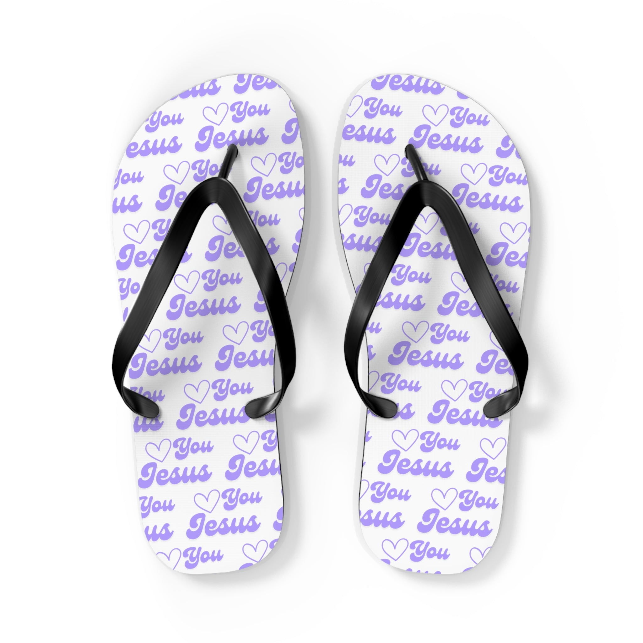 Women's Sandals, Love You Jesus Flip Flops for Summer Beach Days, Comfortable Lightweight Design, Slip-Resistant, Perfect for Casual