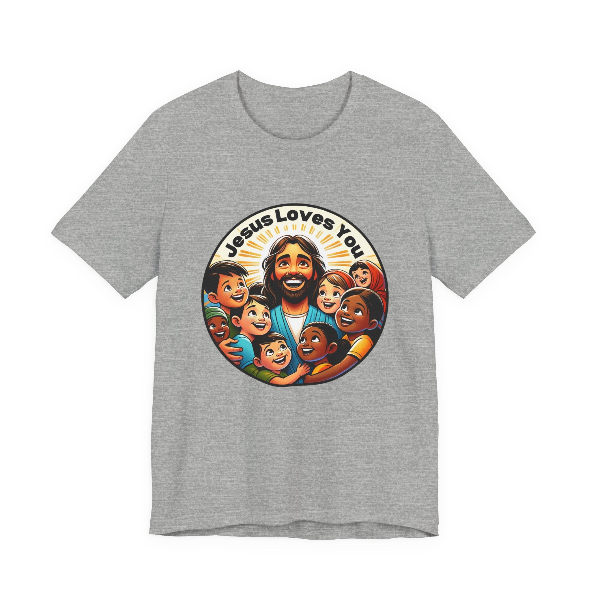 Men's Missionary Colorful 'Jesus Loves You' T-Shirt - Christian Apparel, Religious Tee, Graphic Shirt, Inspirational Clothing, Unisex Graphic Tee,