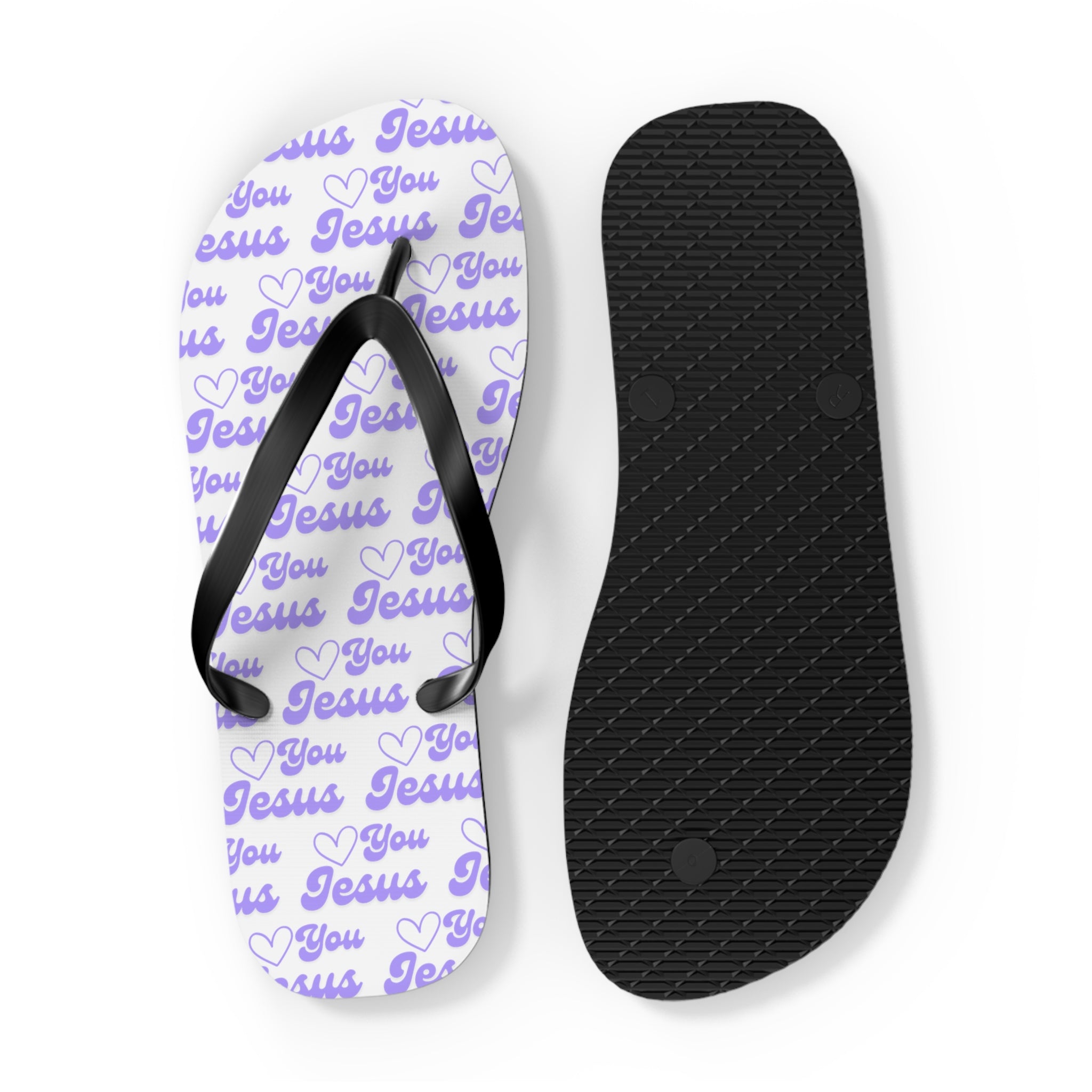 Women's Sandals, Love You Jesus Flip Flops for Summer Beach Days, Comfortable Lightweight Design, Slip-Resistant, Perfect for Casual