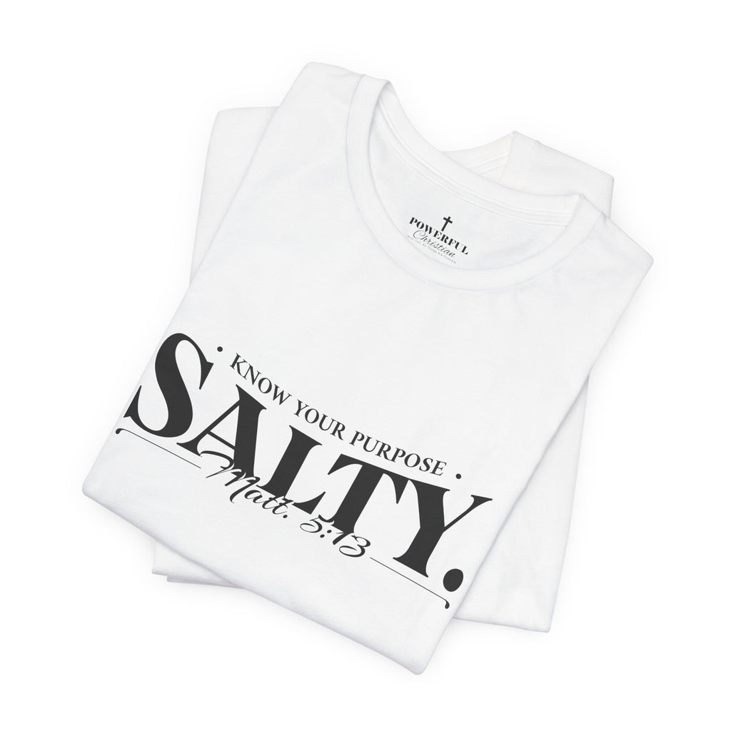 Salty - Matthew 5 Verse 13 Men Tshirt | Christian Apparel Faith Tee | Bible Verse Shirt Gift for Men