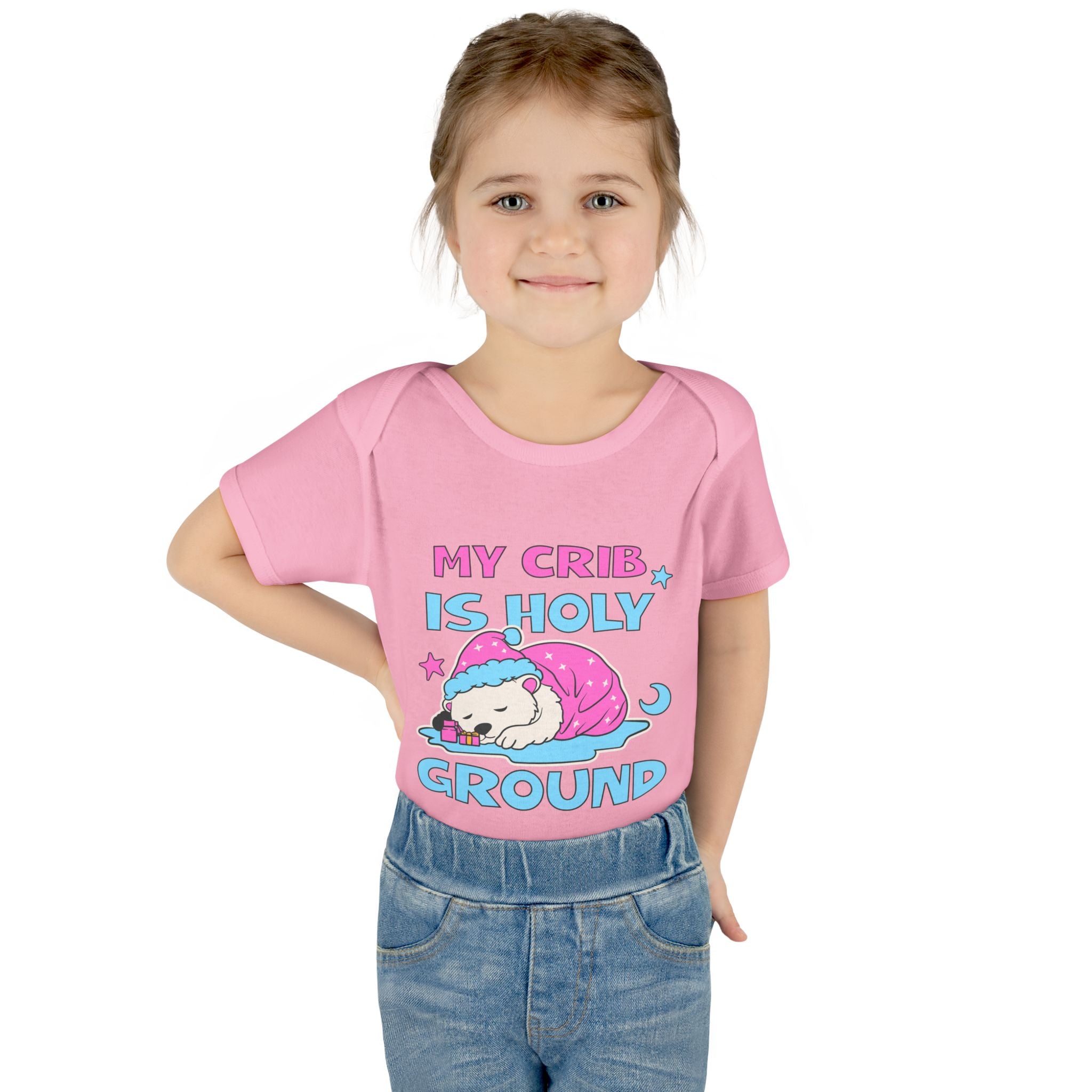 Infant Bodysuit - 'My Crib Is Holy Ground' Cute Newborn Apparel, Baby Shower Gift, Christmas Easter Outfit, 100% Cotton Onesie