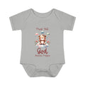 Cute God Prayer Baby Bodysuit, Adorable Onesie for Newborns, Teddy Bear Design, Gift for New Parents, Holiday Celebration Outfit, Soft Comfy