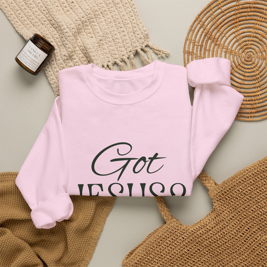Got Jesus? Crewneck Sweatshirt — Christian Scripture Romans 1:9 Faith Pullover