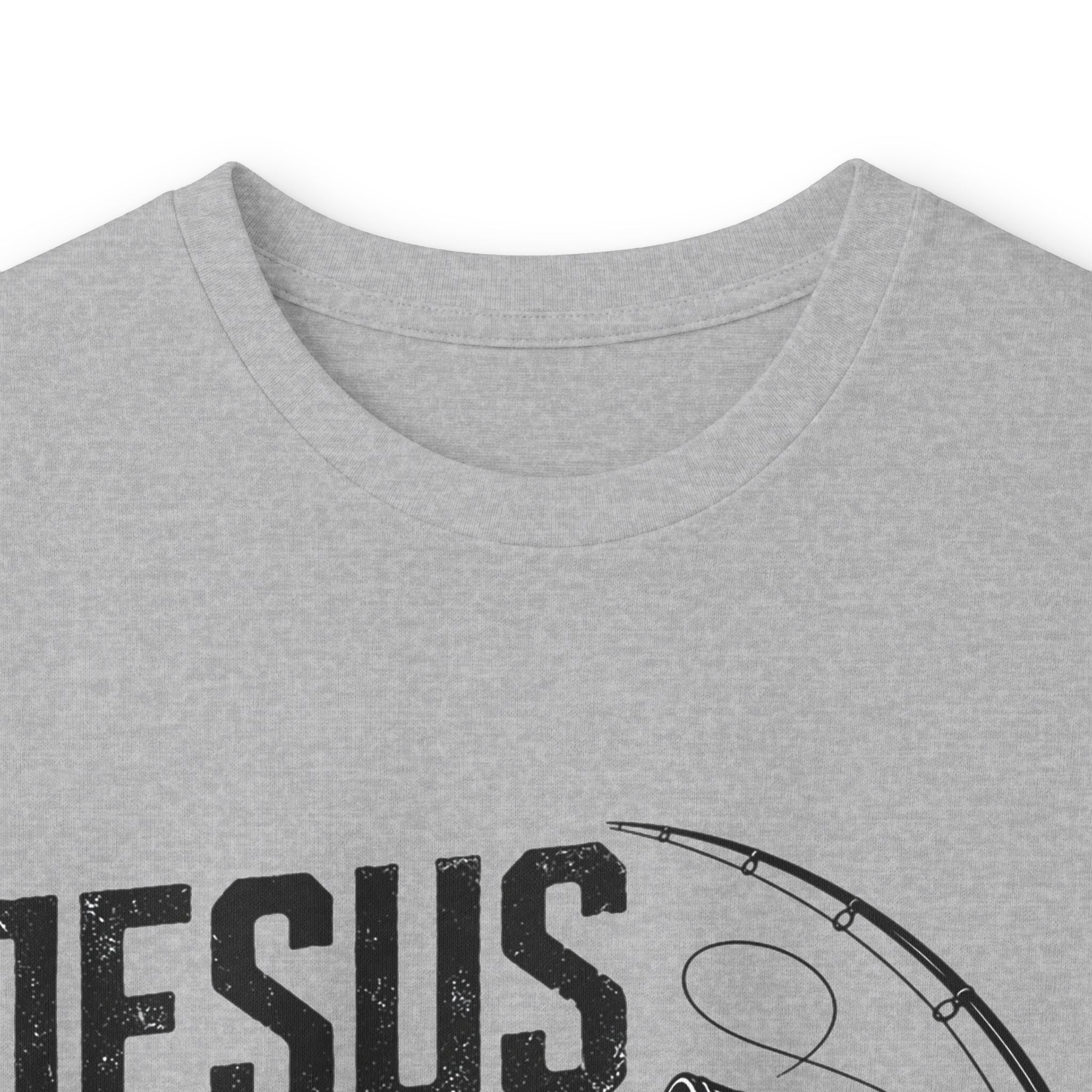 Jesus Made Me a Fisher Long Sleeve Tee — Mark 1:17 Christian Fishing Shirt