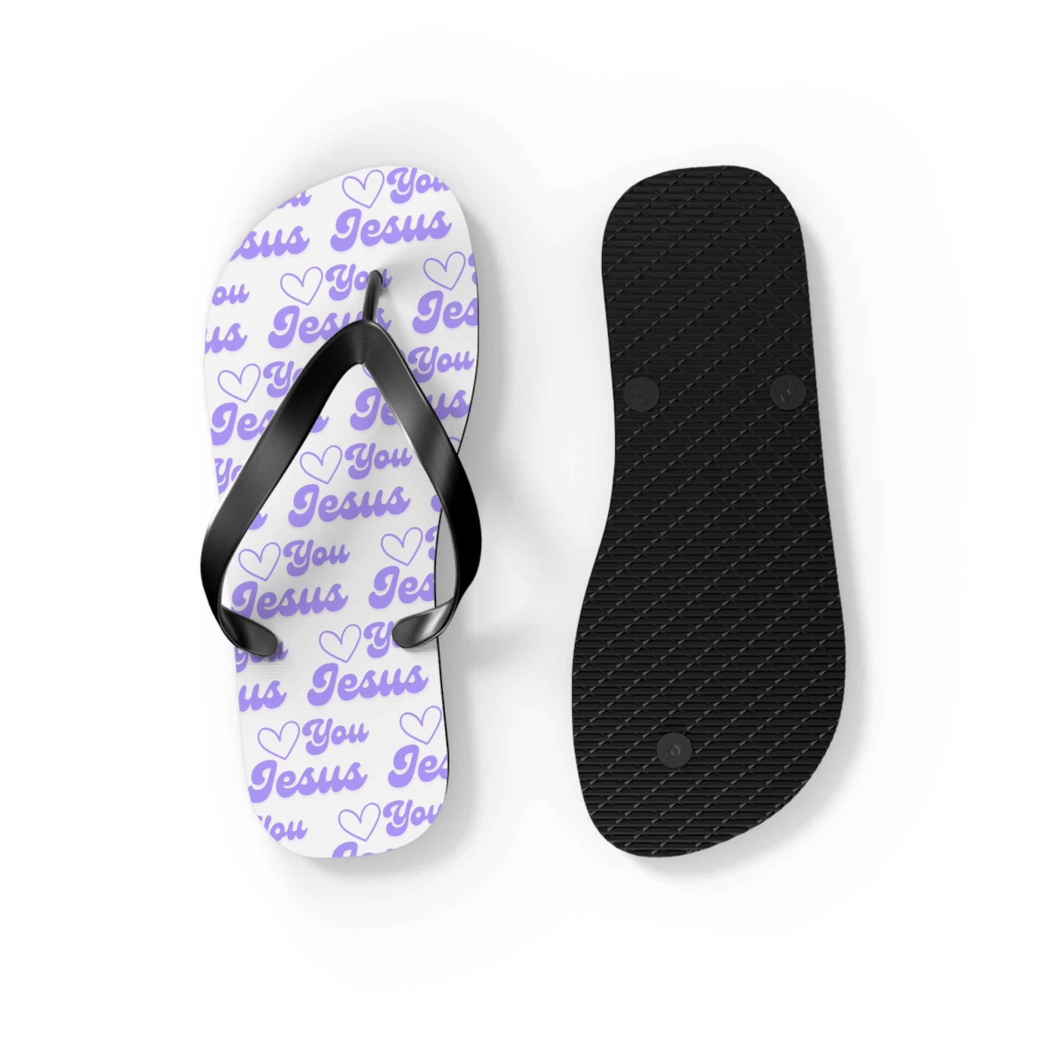 Women's Sandals, Love You Jesus Flip Flops for Summer Beach Days, Comfortable Lightweight Design, Slip-Resistant, Perfect for Casual
