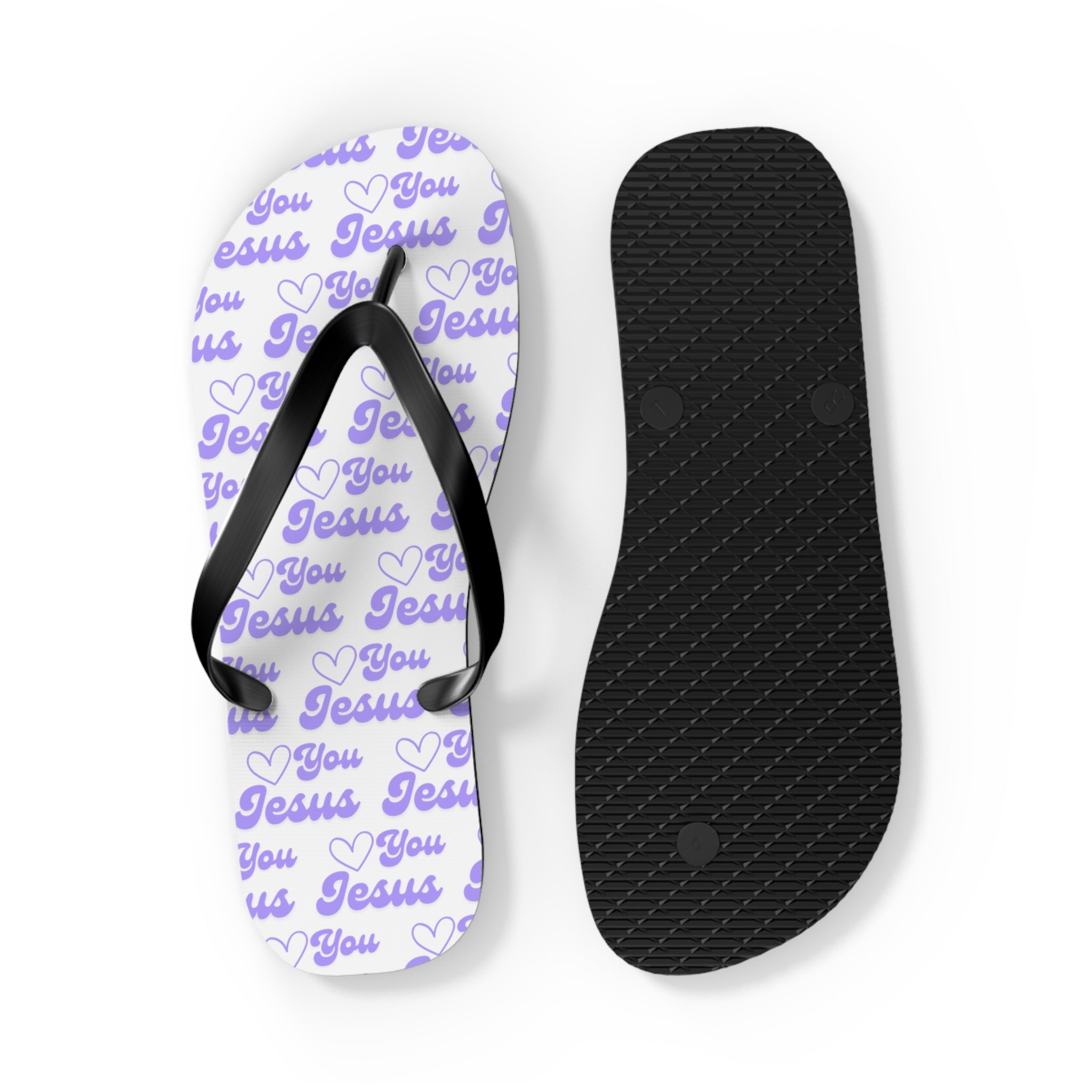 Women's Sandals, Love You Jesus Flip Flops for Summer Beach Days, Comfortable Lightweight Design, Slip-Resistant, Perfect for Casual