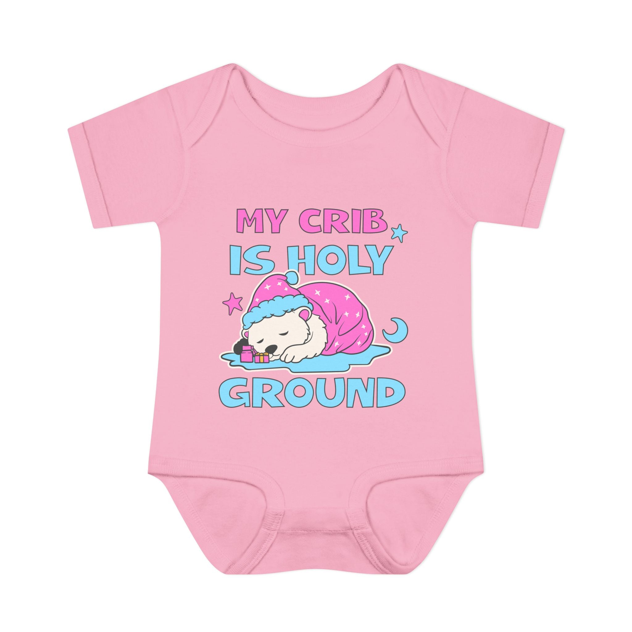Infant Bodysuit - 'My Crib Is Holy Ground' Cute Newborn Apparel, Baby Shower Gift, Christmas Easter Outfit, 100% Cotton Onesie