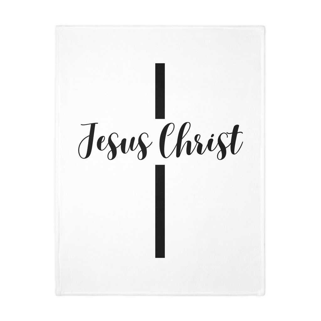 Jesus Christ Cross Velveteen Blanket