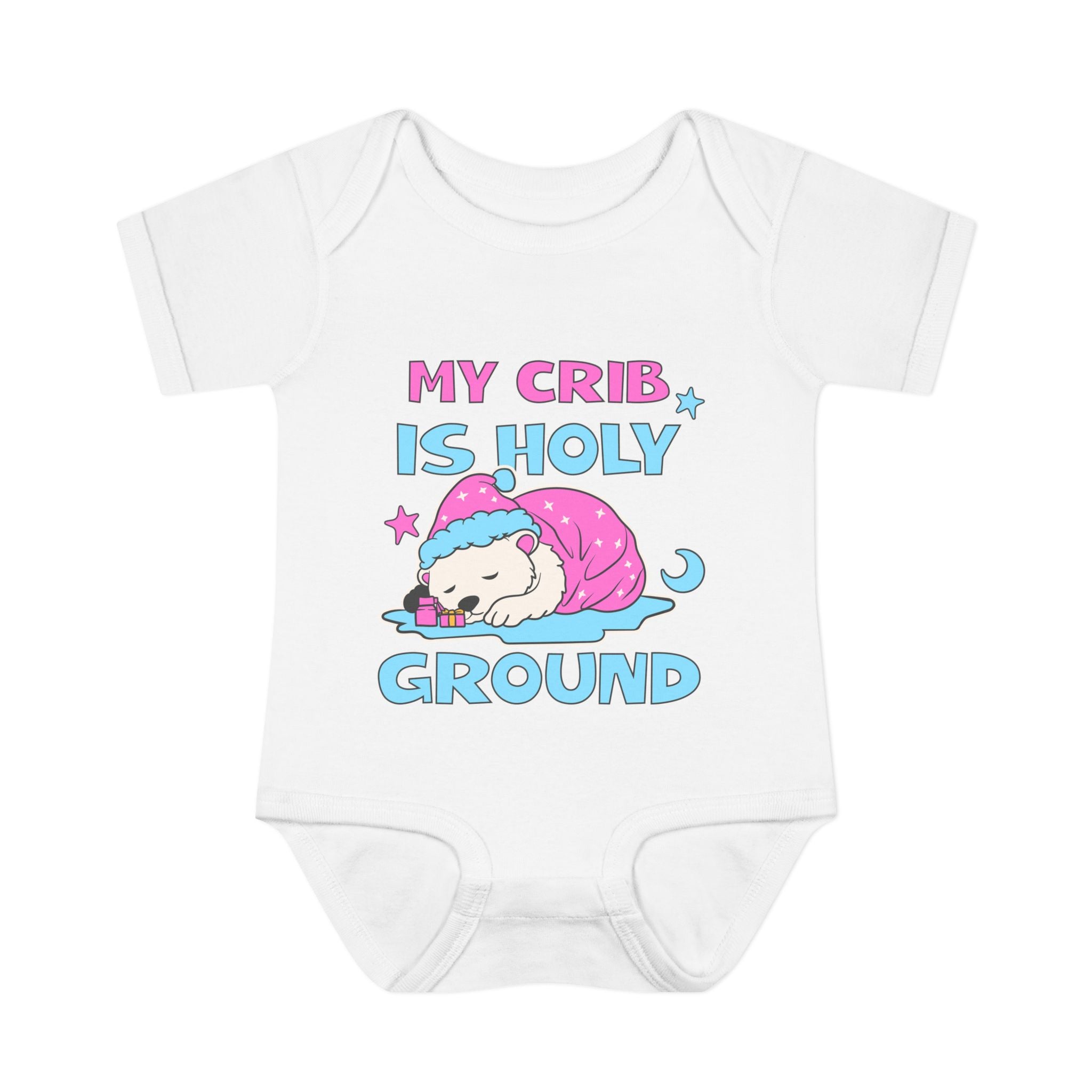 Infant Bodysuit - 'My Crib Is Holy Ground' Cute Newborn Apparel, Baby Shower Gift, Christmas Easter Outfit, 100% Cotton Onesie