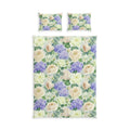 Floral Cotton Bed Set — Vintage Rose & Hydrangea Duvet Cover